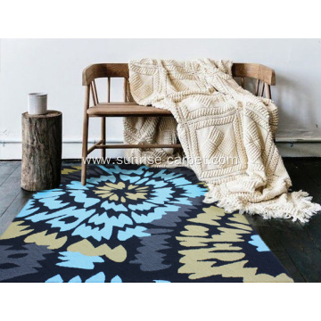 Hand tufted shaggy carpet comfort mat